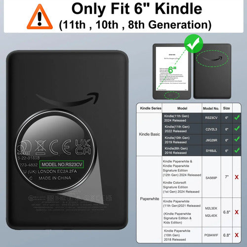 Funda Para Kindle De 6 Pulgadas Moko Color