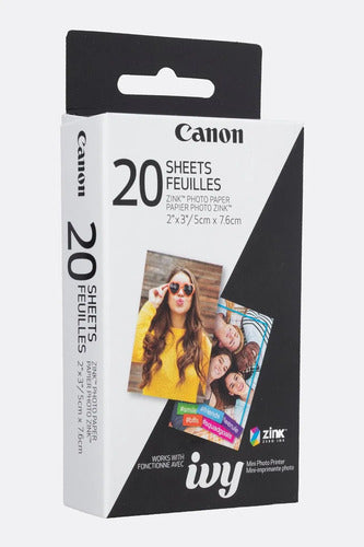 Papel Fotográfico Adhesivo Canon Ivy Zink Blanco