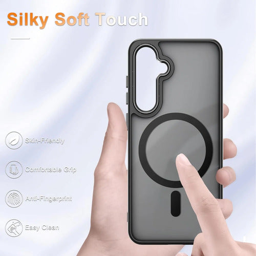 Funda Magnética Mate Para Samsung Galaxy S25+ Plus Negro