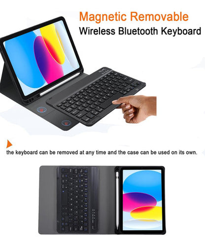 Funda Con Teclado Bluetooth Para iPad 11th/10th Gen
