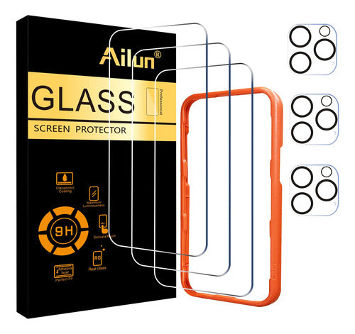 Ailun Conjunto Protector De Pantalla Y Lente Para iPhone ...