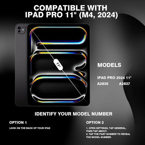 Funda Con Teclado Para iPad Pro 11-inch (m4) Negro