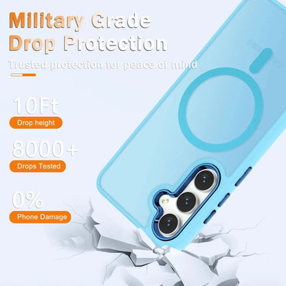 Funda Magnética Mate Para Samsung Galaxy S24 Fe 6.7in Azul Claro