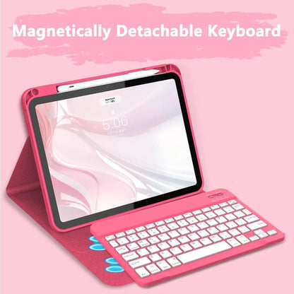 Funda Con Teclado Para iPad (a16) 11th/10th Gen (11/10.9) Fucsia