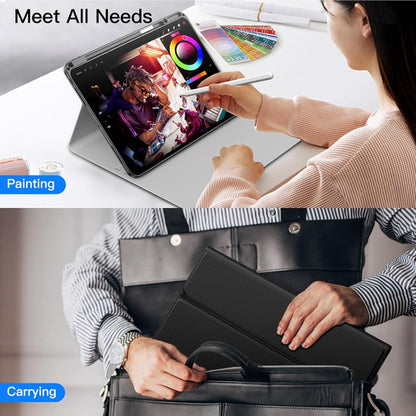 Juqitech Funda Con Teclado Para iPad Air 11 M3 2025 M2 20... Negro