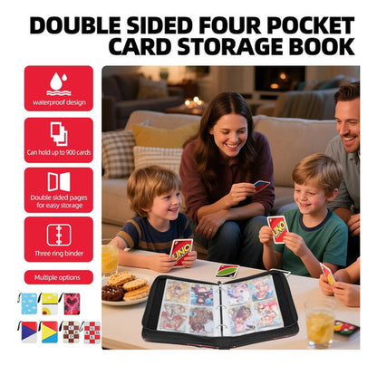 Álbum De Cartas Coleccionables Footjkyx 4 Bolsillos Pockemon Negro