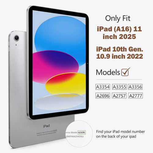 Funda Para iPad A16 11th Gen 11'' 2025 Y iPad 10th