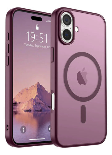 Funda Magnética Supfine Para iPhone 16 Bordó