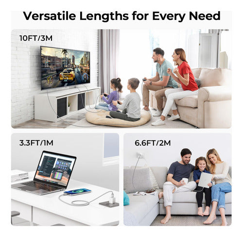 Cables Usb-c De Alta Velocidad Pack De 2 Plateado