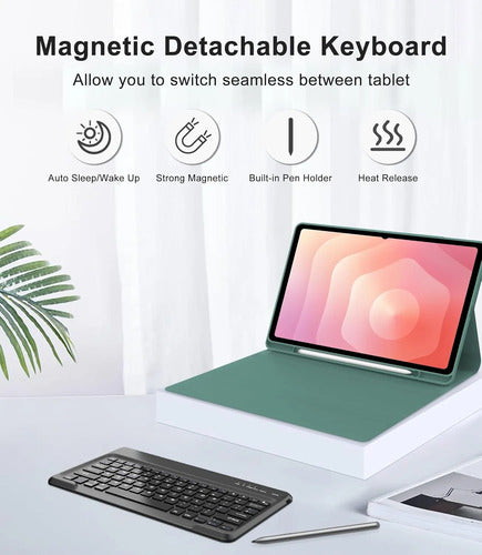 Funda Con Teclado Para Samsung Galaxy Tab S11 Ultra Verde