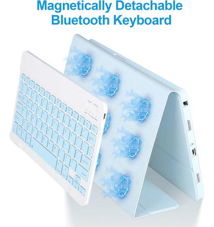 Funda Con Teclado Para Samsung Galaxy Tab A11+/a9+ 11' Azul