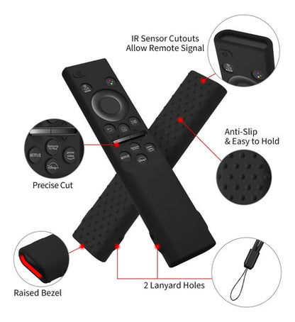Funda Protectora De Silicona Para Control Remoto Samsung Negro
