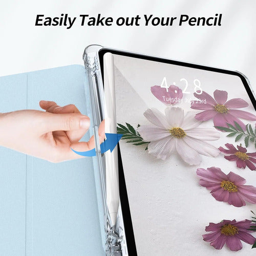 Funda Para iPad Pro 11 Pulgadas Con Soporte Para Lápiz Azul Claro