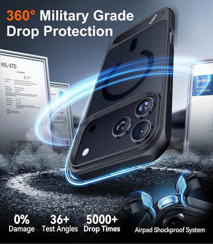 Funda Para iPhone 17 Pro Max 6.9  Negra Con Soporte Negro