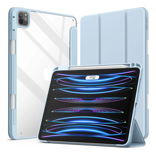 Funda Para iPad Pro 11 Pulgadas Con Soporte Para Lapiz Azul Claro