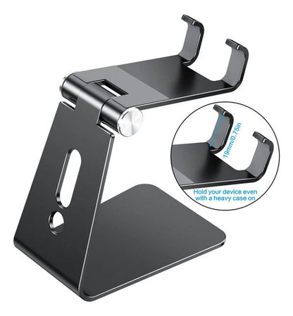 Soporte Omoton De Aluminio Para Celular O Tablet Plateado