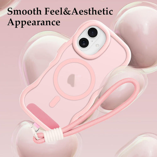 Funda Nzenguer Para iPhone Con Correa Rosa