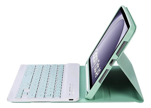 Funda Con Teclado Para Samsung Galaxy Tab A9 8.7 Verde