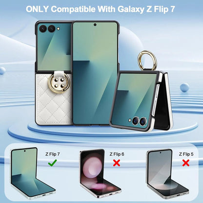 Funda Samsung Galaxy Z Flip 7 Con Anillo Blanco