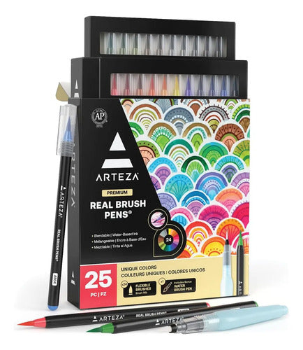 Set De 24 Rotuladores De Acuarela Arteza Pastel