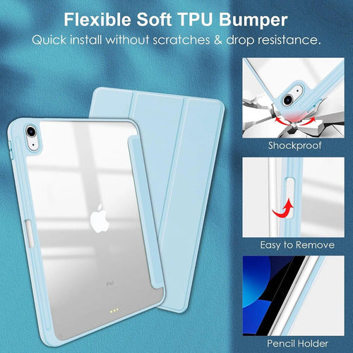 Funda Para iPad (a16) De 2022 Y 2025 11' Y 10.9' Celeste