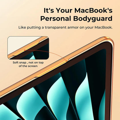 Carcasa Funda Transparente Para Macbook Air 13.6' Naranja