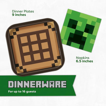 Kit Decoración Cumpleaños Minecraft Para 16 Personas