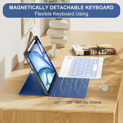 Funda Con Teclado Para iPad Air A-ocean Marble