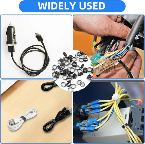 50 Pcs Bandas De Goma De Silicona Para Organizar Cable