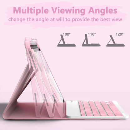 Funda Con Teclado Para iPad 11th 10th Gen Rosa Claro