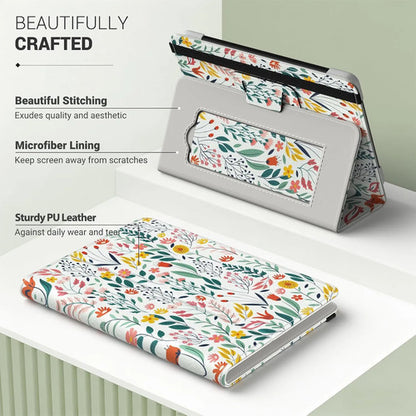 Funda Para Kindle De 6 Pulgadas Con Soporte Floreado