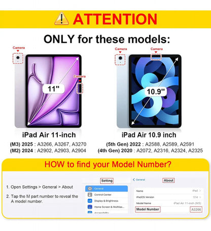 Funda Hybrid Slim Para iPad Air 11' M3/m2, 5ta/4ta. Lila