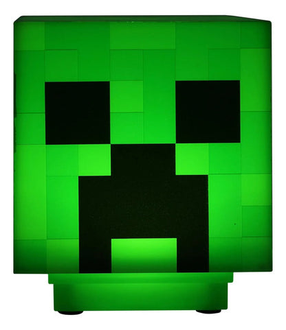 Lámpara De Escritorio Minecraft Creeper Con Sonidos Ofici... Verde