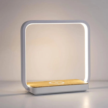 Lámpara De Mesa Con Cargador Inalámbrico Blanco