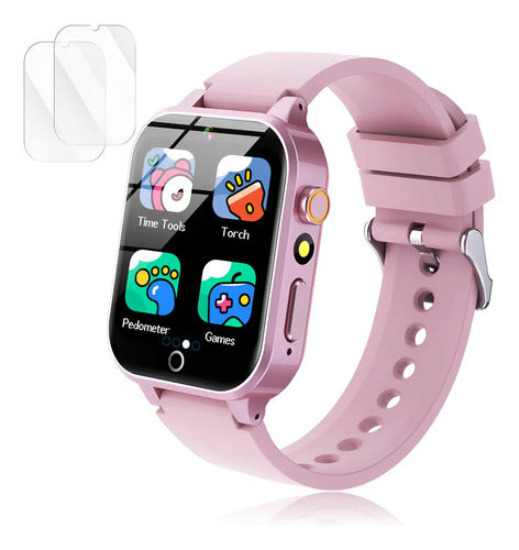 Reloj Infantil Con 26 Juegos. Rosa