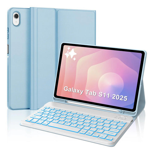 Funda Con Teclado Para Samsung Galaxy Tab S11 11' Azul