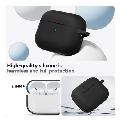 Funda De Silicona Para AirPods Pro 3 Con Kit Limpieza Negro