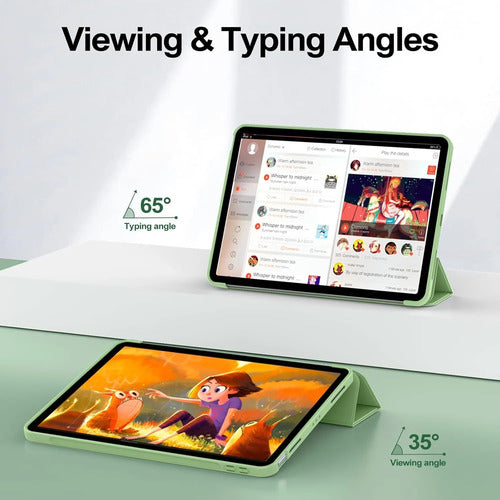 Funda Para iPad A16 10 (10.9 ) Y 11 Gen (2022-2025) Verde Claro
