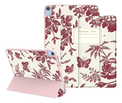 Funda Para iPad Con Soporte De Lápiz Rojo